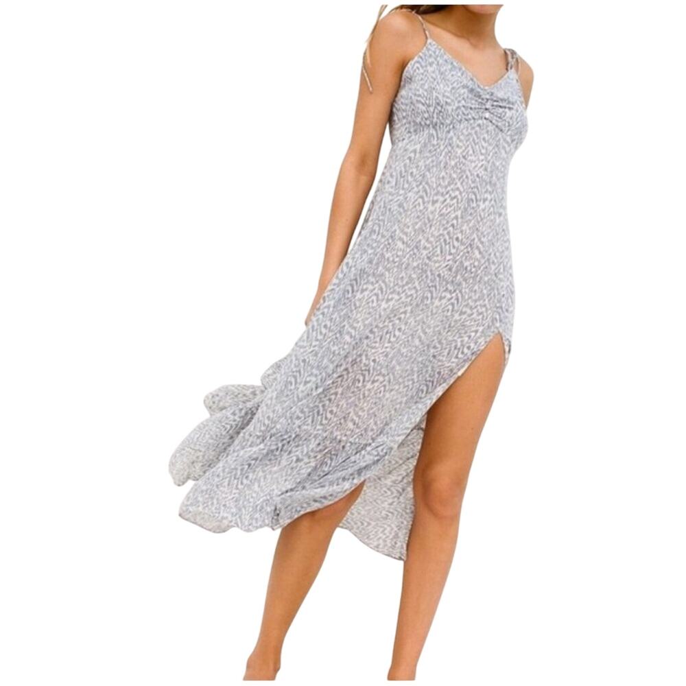 Urban Outfitters Sparklers Chiffon Lightweight Flowy Tiered Midi Dress Size XS